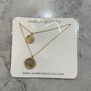 Amber ascents double necklace